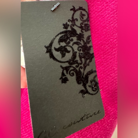 C.C. Couture Ruffle Trim Belted Jacket (Fuchsia) - Size L - Picture 10 of 11